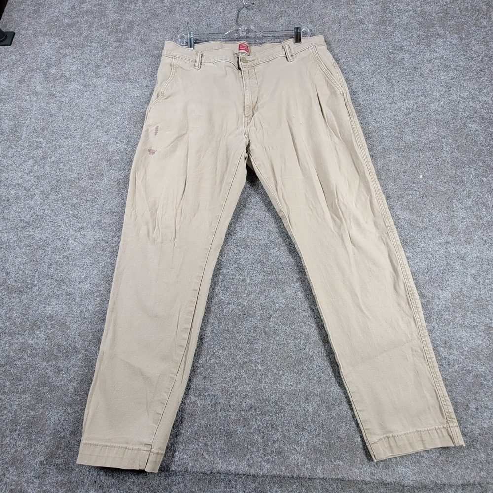 Levi's XX Chino Standard Taper Pants Mens 36x30 Beige Flat Front Comfort Outdoor